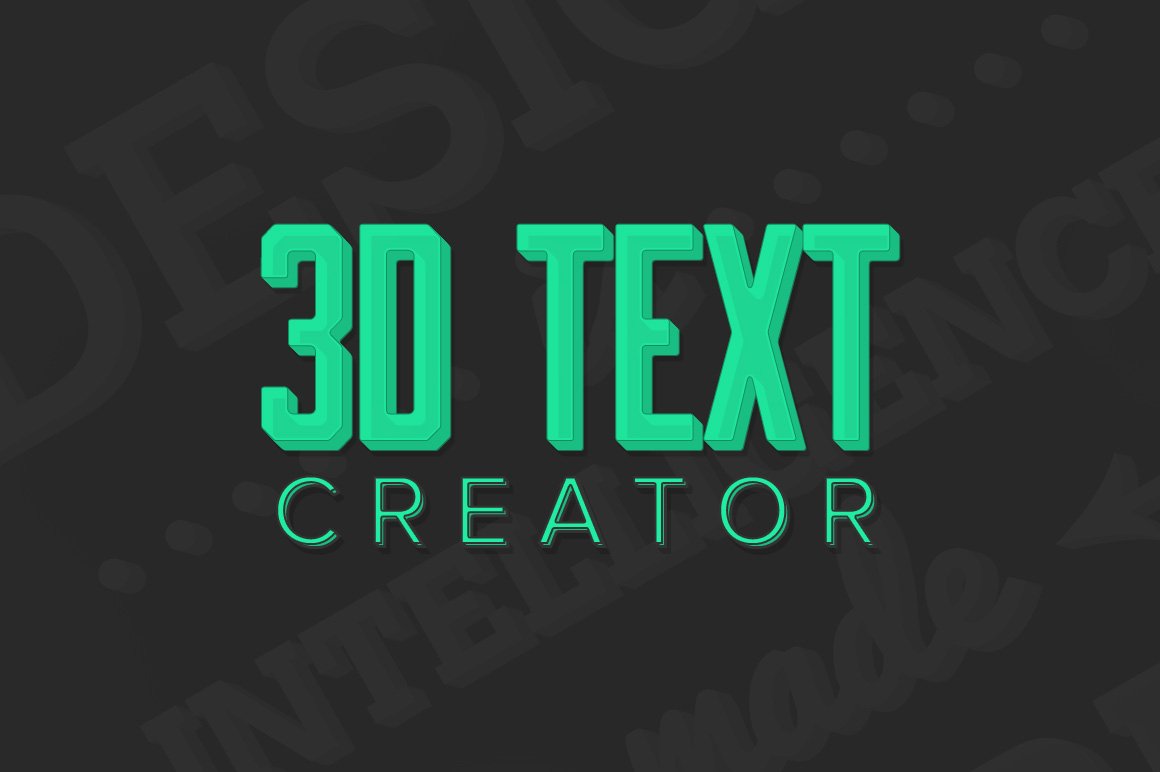 3d font generator mockup